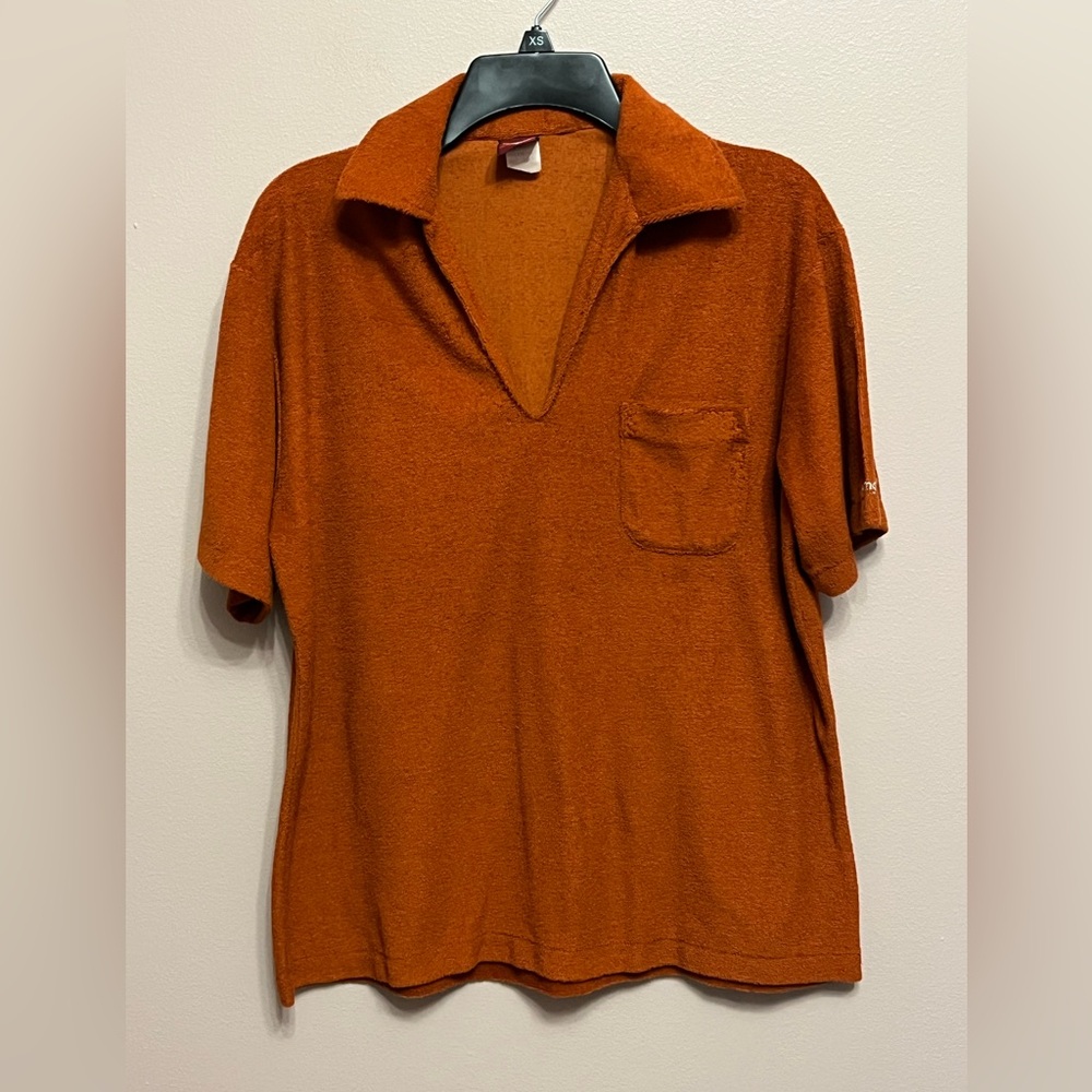 Vintage Wrangler Wrapid Transit Burnt Orange Polo Shirt